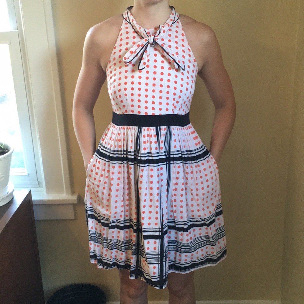 Anthropologie Vintage inspired polka dot dress